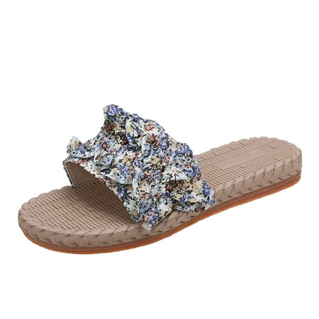 

KI-8jcuD Women S Slipper Ladies Fashion Solid Color Leather Lace Open Toe Square Head Flat Casual Slipper Womens Ballet Slippers Velour Womens Knit Slippers Non Slip Slipper Women Womens House Shoes