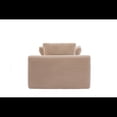 thumbnail image 2 of Oversized Chaise Lounge Chair Cozy Cloud Couch, Modern Plush Corduroy Upholstered Sleeper Sofa Daybed with 3 Throw Pillows and Wide Armrest for Living Room, No Assembly Required,Beige, 2 of 11