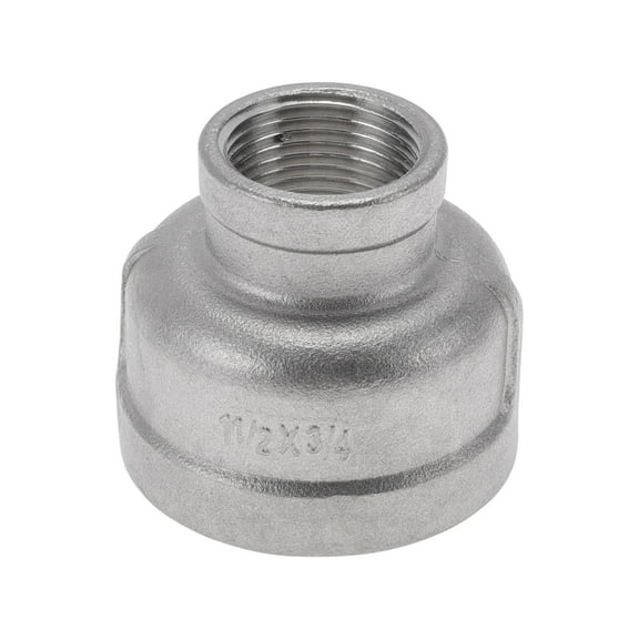 Unique Bargains 304 Stainless Steel Pipe Fittings 1.5" x 3/4"BSPT Female Reducing Cast Pipe Adapter 1 Pc