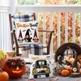 thumbnail image 3 of Halloween Pillow Covers 16x16 Set of 4, Gnomes Pumpkin Throw Pillow Covers Trick or Treat Pillowcase Fall Orange Farmhouse Truck Decorative Cushion Case for Home, 3 of 5