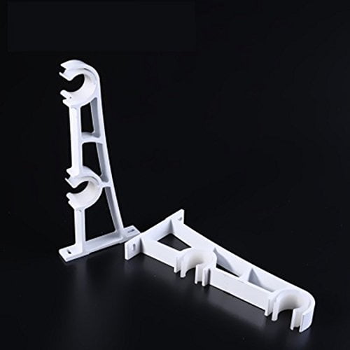 Easy2Hang Curtain holder Metal Double Curtain Drapery Rod Bracket for 1-1-1/4inchs 25mm-32mm Drape Rods 2pcs white