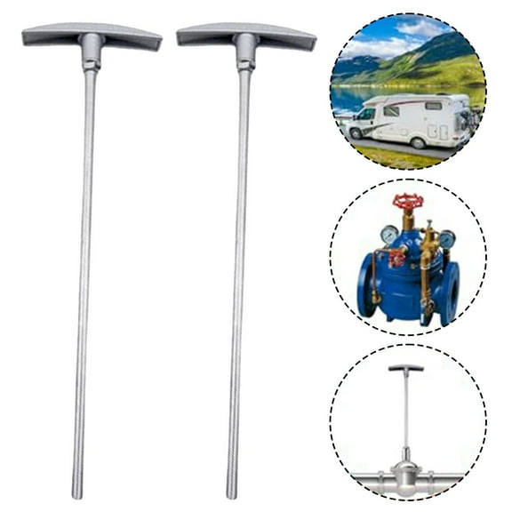 Kairuite RV Waste Valve Handle Replacement Valve aluminum tube extension rod 9in