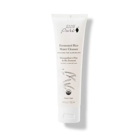 100% PURE Fermented Rice Water Cleanser, Face Wash, Skin Care For All Skin Types, Daily Makeup Remover, Natural Face Wash for Clear Skin - 3.4 Fl Oz