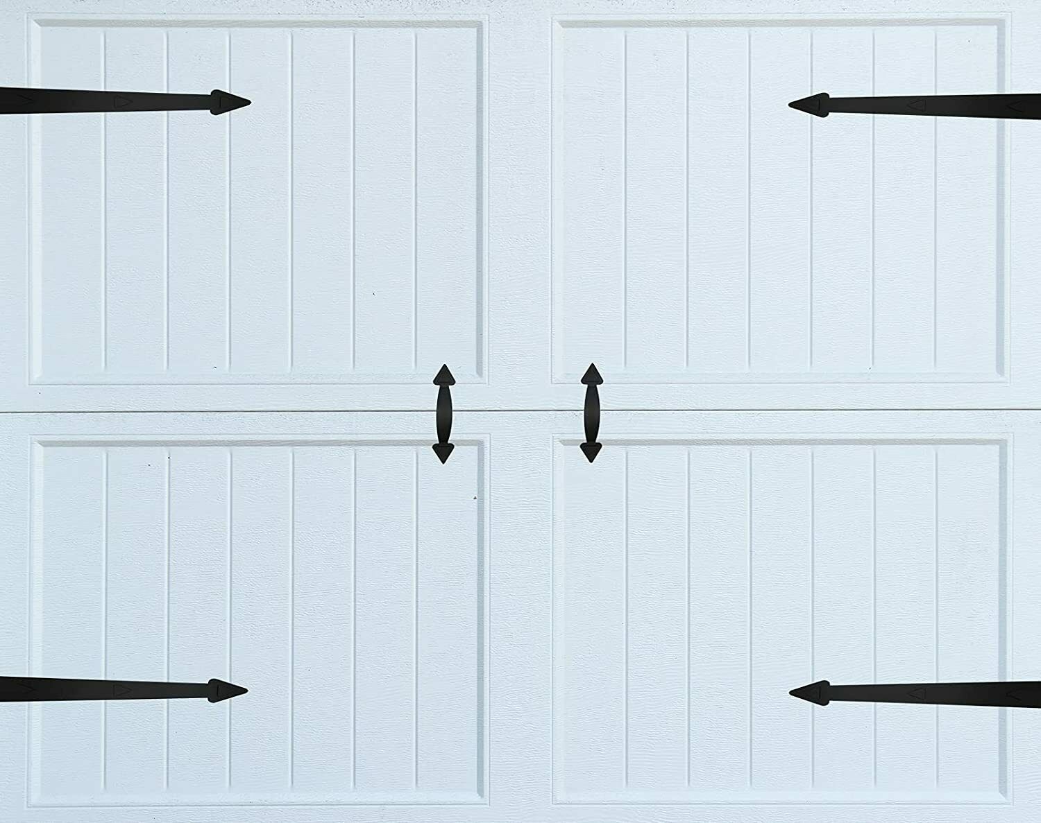 6 Pack Garage Door Faux Hinges Handles Hardware Kit Household Hardware