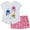Pink/white, variant on Pinkfong Baby Shark Baby Girls French Terry T-Shirt Shorts Set Pink/White 18 Months