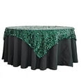 thumbnail image 3 of Balsa Circle 72" x 72" Hunter Green Square Big Payette Sequin Table Overlay Linens Tablecloth Kitchen, 3 of 8