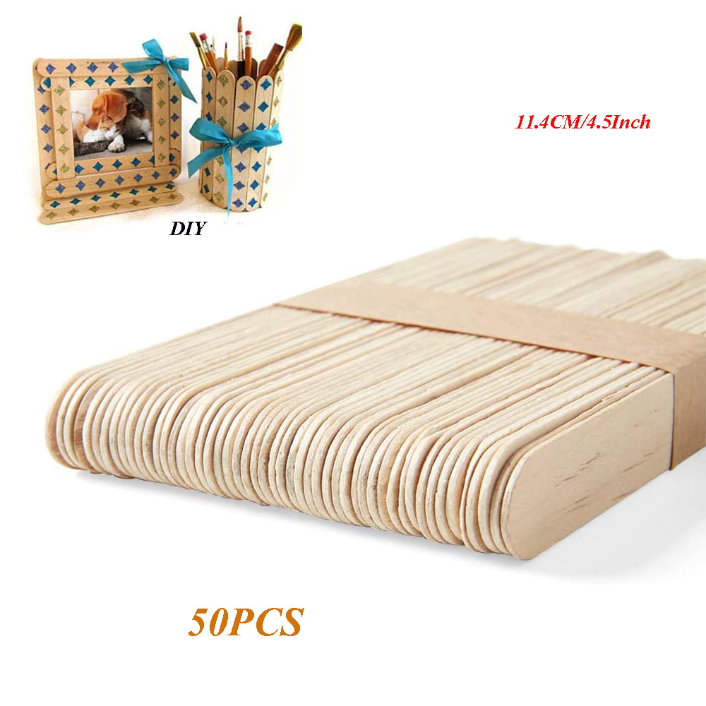 Wood BAZIC Jumbo Natural Craft Stick 50pcs Per Pack #3433 