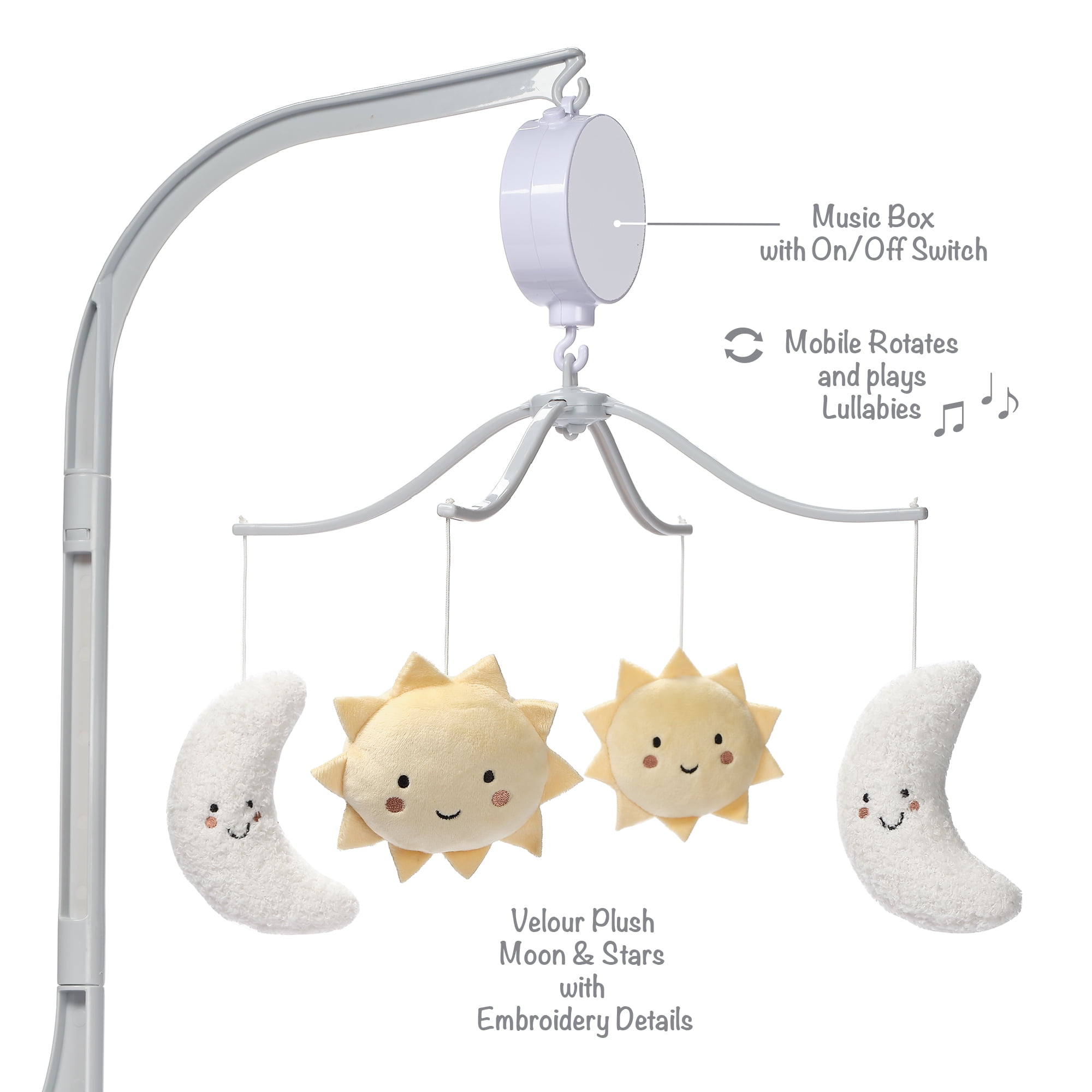 Bedtime Originals Little Star Celestial Musical Baby Crib Mobile Soother Toy