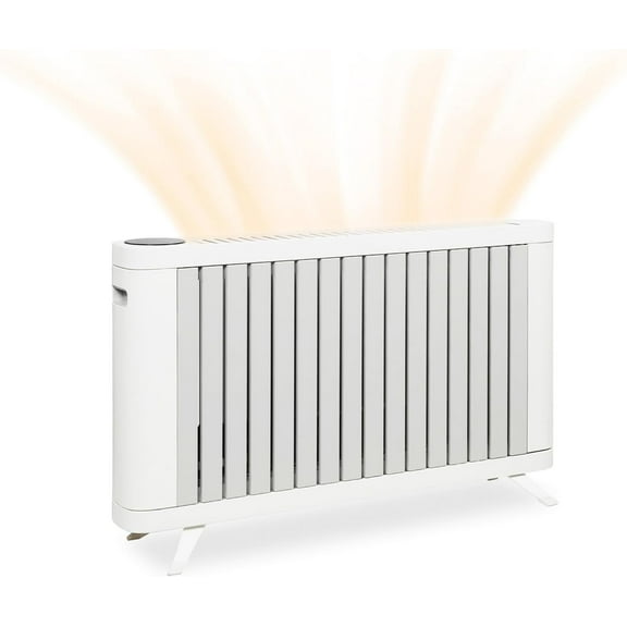 Convection Heater, Radiator Heater with  Heating Modes, Large Room Heat with Adjustable Thermostat, Timer,  Screen and Remote Control for Bedroom Home Office