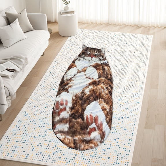 Adorable Cats Envelopes Sleeping Bag, Adult Plush Cat Sleeping Bag, Plush Cat Shaped Couch Comfy Accent Floor Sofa, for Gaming, Reading in Living Room, Bedroom(E)