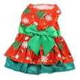thumbnail image 1 of Robe de Chien, Modèle de Flocon de Neige Chiot Robe d'Été Mode Lavable Facile à Porter pour la Fête de Noël pour la Photographie, 1 of 7
