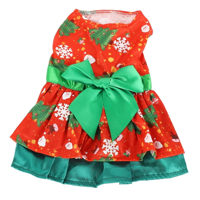 Robe de Chien, Modèle de Flocon de Neige Chiot Robe d'Été Mode Lavable Facile à Porter pour la Fête de Noël pour la Photographie