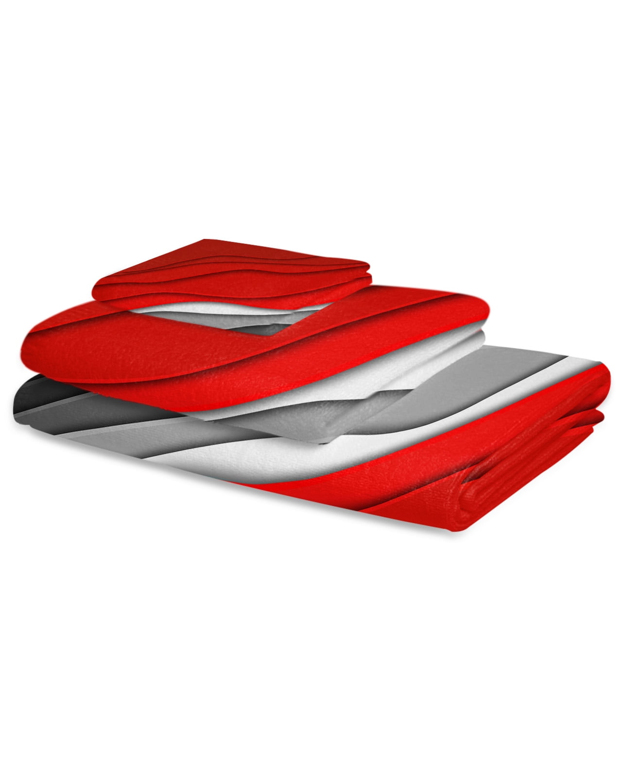 Red Black Ombre Bath Towels for Bathroom Set,Luxury Microfiber Towels Gifts for Women,Beach Kitchen Hand Hair Face Towel and Dish Washcloth,Modern Geometric Abstract Aesthetics Cream Towels+Set