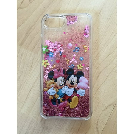 Mickey Mouse Mobile Phone Mickey & Minnie Mouse Bling Sparkle Glitter Quicksand Case For iPhone 6/6s Plus 5.5