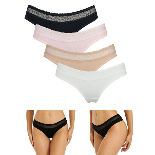 Cotton Underwear for Women Lace Bikini Brief Beathable Panty - Pack of 4, Shop Today. Get it Tomorrow!