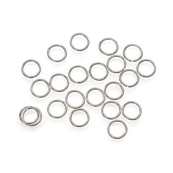 Jump Rings - Nickel Plated Brass - 7Mm - 70 Pieces