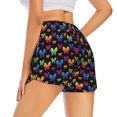 thumbnail image 3 of Goofa Rainbow Butterfly Printed Women 2 in 1 Running Shorts,Quick Dry Athletic Workout Shorts,High Waisted Athletic Shorts with Liner Pockets-X-Large, 3 of 9