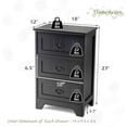 thumbnail image 3 of LEHOME Accent Storage Cabinet, Modern Floor Cabinet with 3 Drawers, Small Bedside Table with Anti-toppling Strap, Nightsand with Exquisite Handles (Black), 3 of 6