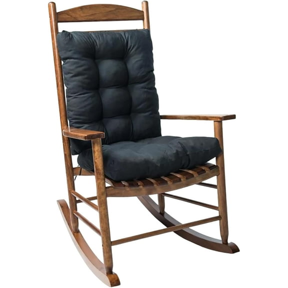GZhLonKiMa Rocking Chair Cushion Seat Cushions Home Collection Rocking Chair Cushions Pads 2 Piece Thicken Navy 16.93x16.93/16.93x20.87