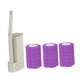 thumbnail image 4 of Juego de cepillo y soporte para inodoro, kit de limpieza para inodoro de pared con 18 recambios Sabor a lavanda, 4 of 9