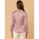 thumbnail image 5 of Camisa de trabajo de manga larga con blusa elegante con cuello en V de oficina para mujer Rosa empolvado XL INSPIRE CHIC Camisa, 5 of 6
