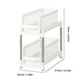thumbnail image 3 of Clearance! Fenull Storage Case, 2 Tier Storage Cabinet Organizer White Organize Your Pantry Closet Bathroom Storage Area and More with These Portable 2 Tier Sliding Shelves., Storage Rack, 3 of 6