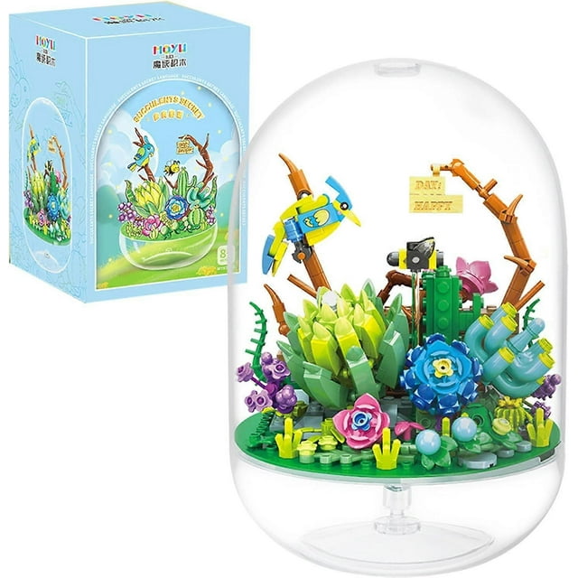 Adult Succulents Botanical Collection Flower Bouquet Building Toy Mini Bricks Flower Set DIY Plants Bonsai Tree Friends
