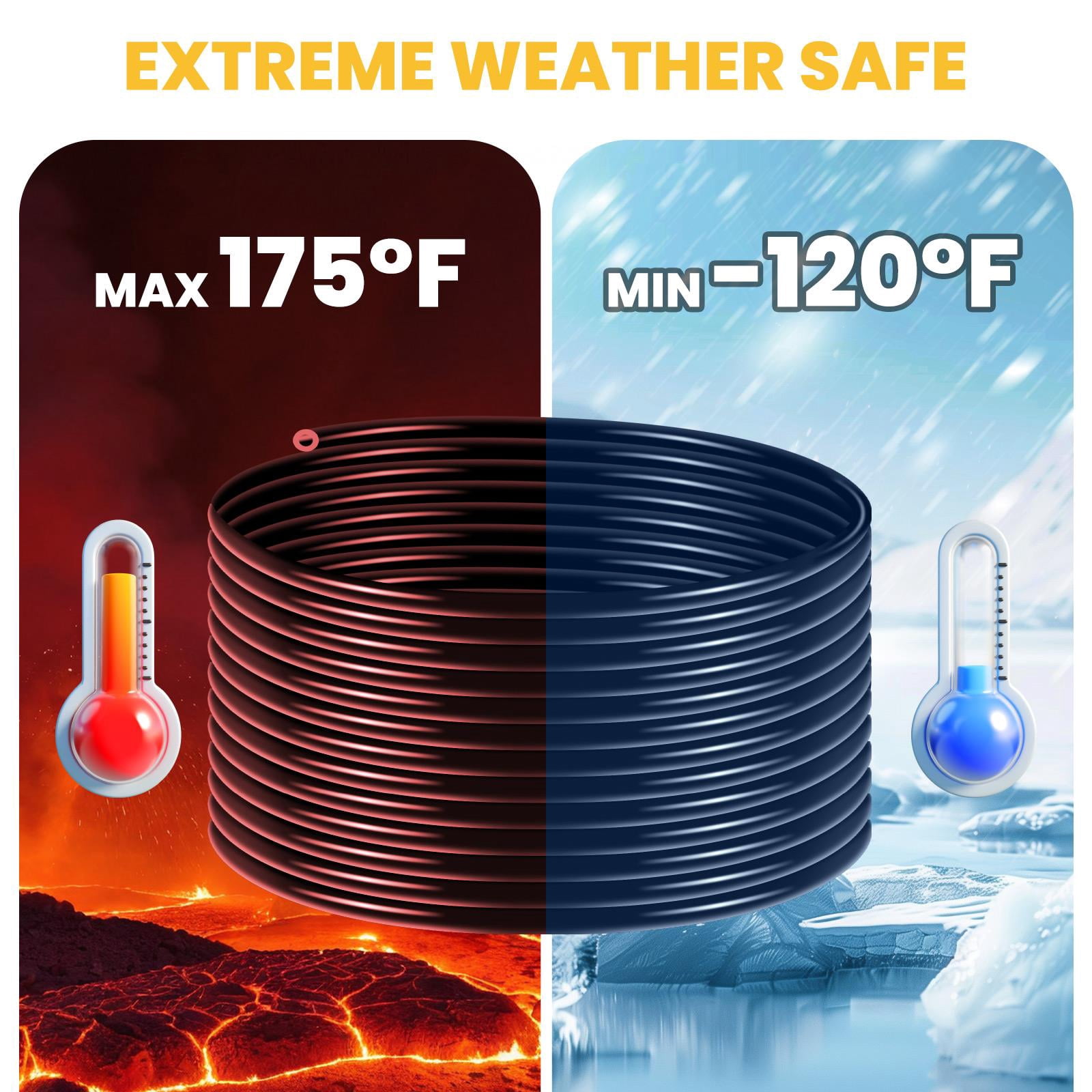 Self Sinking Weighted Air Hose, 3/8 Inch 100 Ft Pond Aeration Tubing with 4 Copper Menders and 4 Stainless Steel Clamps, Non-Clogging Interior Hose for Garden & Lake Water Circulation