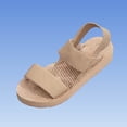 thumbnail image 6 of Narveanno Womens Flat Sandals Arch Support Sandals Comfort Walking Summer Beach Shoes Khaki 5.5, 6 of 6