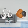thumbnail image 2 of Figuras de cisnes y reloj de pared moderno: artesanías decorativas para sala de estar, dormitorio, baño, restaurante, hogar, centro de mesa, estanterí, 2 of 8