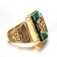 thumbnail image 3 of Anillo de cóctel de imitación de material acero inoxidable elegante chapado en oro 1973 de sello de tigre Jinwen Anillo vintage de acero inoxidable, 3 of 8