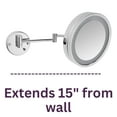 thumbnail image 4 of Jerdon 9.5-Inch Diameter Wall Mount Makeup Mirror, 3X Magnification, Chrome Finish, Direct Wire -Model HL8C, 4 of 8
