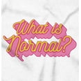 thumbnail image 2 of Cool Vaporwave What is Normal Saying Womens Slim Fit Graphic Tee Brisco Brands S, 2 of 5
