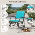 Hommoo Outdoor Single Swing Glider Rocking Chair, Steel Frame with ...