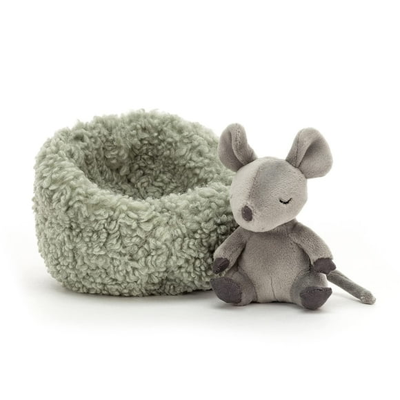 Jellycat Hibernating Mouse Stuffed Animal, 5 inches - Mouse Plush Toy - Classic Children's Gift