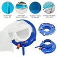 thumbnail image 2 of XIAOLE Swimming Pool Supply Weighted Transparent Circular Pool Vacuum Head,With Swivel Hose Connection And Clip Handle,Connect 1-1/4" Or 1-1/2" Hose,Removes Debris,Clean Corners,Blue, 2 of 8