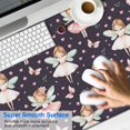 thumbnail image 2 of Long Mouse Pads for Desk,Dark Pink Fairy Princess Pattern Desk Mats on Top Of Desks, Desk Mouse Pad Extra Large with 3mm Non-Slip Base and Stitched Edge for Gaming,Office,Work,Home 47.3"x23.6", 2 of 6