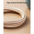 thumbnail image 4 of Anker Powerline+ II Braided Nylon Lightning Charging Cable w/Pouch(10ft), MFi Certified,Gold, 4 of 6