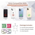 thumbnail image 2 of [2 Pack] Bling Camera Lens Protector Compatible with iPhone 13 Pro Max 6.7inch & 13 Pro 6.1inch Glitter Diamond Crystal Metal Lens Protective Decorat, 2 of 4