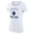 thumbnail image 2 of Women's G-III 4Her by Carl Banks White Toronto Maple Leafs Super-Slim Fit Lightweight Team Logo Graphic T-Shirt, 2 of 3
