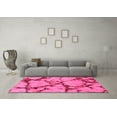 thumbnail image 3 of Ahgly Company Indoor Square Abstract Pink Modern Area Rugs, 5' Square, 3 of 4