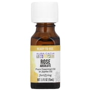 Aura Cacia Rose Absolute in Jojoba Oil 0.5 fl. oz.