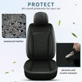 thumbnail image 2 of DIKSOAKR Car Seat Covers Fit for Subaru Outback 2010-2025 Full Set Leather Seat Cushion Airbag Compatible Automative Seat Cover Protector(2 Seats,Black), 2 of 7