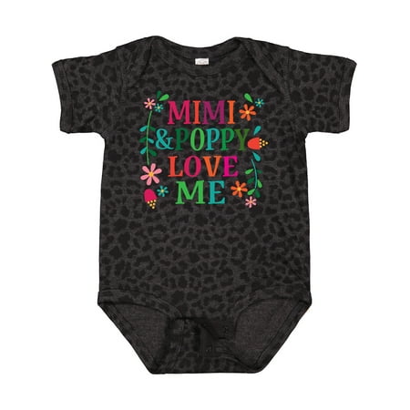 

Inktastic Mimi and Poppy Love Me Granddaughter Gift Baby Girl Bodysuit