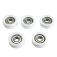 thumbnail image 1 of 5pcs Nylon Plastic Ball Bearings Embedded 608 U Groove Ball Bearing Guide Pulley 8*30*10mm For Guide Roller Hardware Accessories ,Easy Installation, 1 of 6