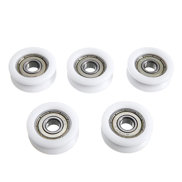5pcs Nylon Plastic Ball Bearings Embedded 608 U Groove Ball Bearing Guide Pulley 8*30*10mm For Guide Roller Hardware Accessories ,Easy Installation