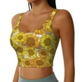 thumbnail image 2 of Pofeuu Sunflowers1 Print Sports Bra for Women Sexy Vest Yoga Running Gym Fitness Crop Bras Tops-Medium, 2 of 8