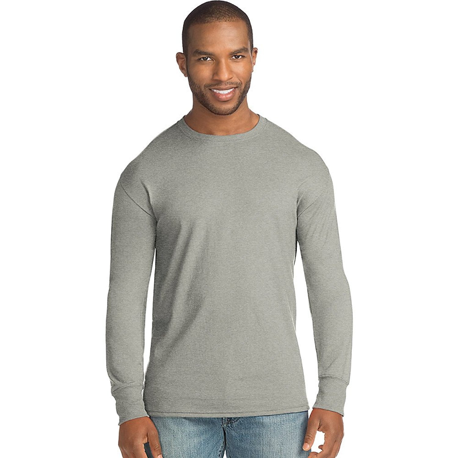 Hanes Mens XTemp w/Fresh IQ Crewneck Long Sleeve Fashion TShirt, 3XL