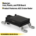 thumbnail image 4 of AUXITO Front Cruise Distance Radar Sensor for 2017-2020 Nissan Altima Rogue, OE 28438-5FA2A, 4 of 9