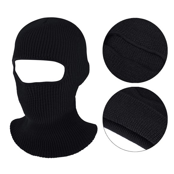Knitted Face Cover 1 Hole Balaclava Knitted Face Cover Winter Windproof Breathable Ski Face Cover For Men Women Outdoor Cycling Skiing Running